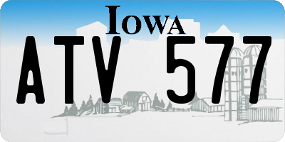 IA license plate ATV577