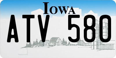 IA license plate ATV580