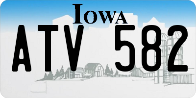 IA license plate ATV582