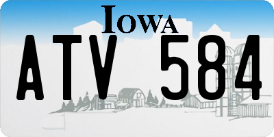 IA license plate ATV584