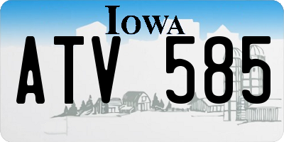 IA license plate ATV585
