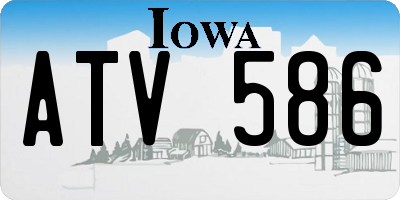 IA license plate ATV586