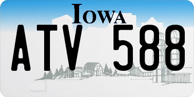 IA license plate ATV588