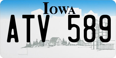 IA license plate ATV589