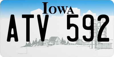 IA license plate ATV592