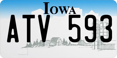 IA license plate ATV593