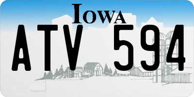 IA license plate ATV594