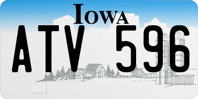 IA license plate ATV596