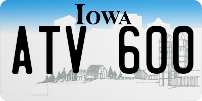 IA license plate ATV600