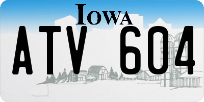 IA license plate ATV604