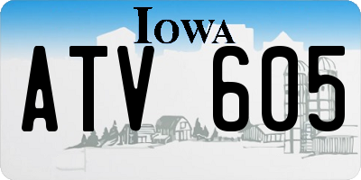 IA license plate ATV605