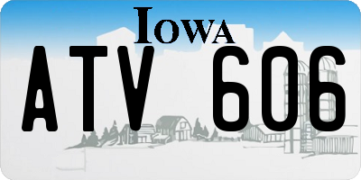 IA license plate ATV606