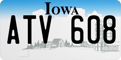 IA license plate ATV608