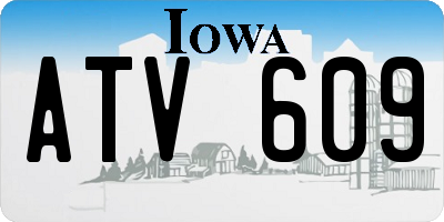 IA license plate ATV609