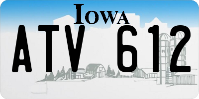 IA license plate ATV612