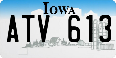 IA license plate ATV613