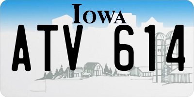 IA license plate ATV614
