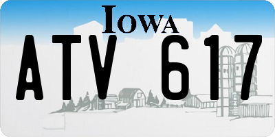 IA license plate ATV617