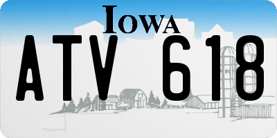 IA license plate ATV618