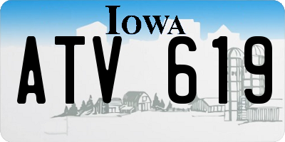 IA license plate ATV619