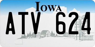IA license plate ATV624