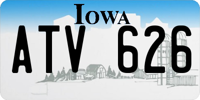 IA license plate ATV626