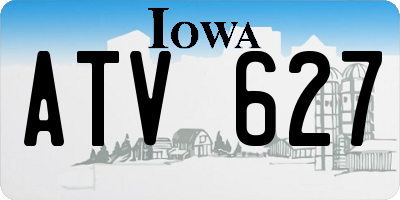 IA license plate ATV627