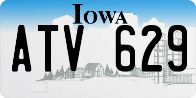 IA license plate ATV629