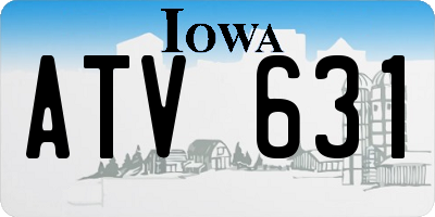 IA license plate ATV631