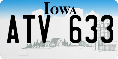 IA license plate ATV633