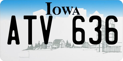 IA license plate ATV636