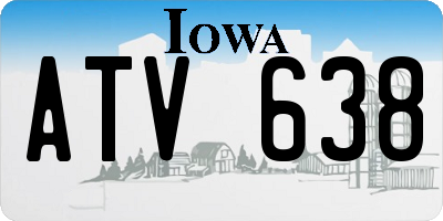 IA license plate ATV638