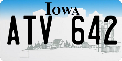 IA license plate ATV642