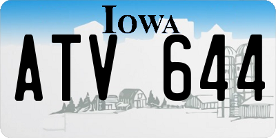 IA license plate ATV644
