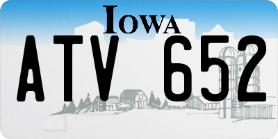 IA license plate ATV652