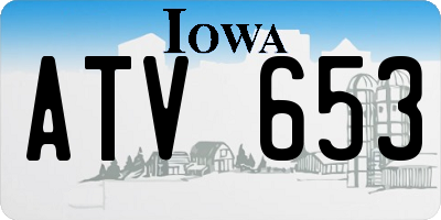 IA license plate ATV653