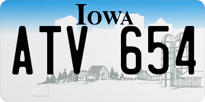 IA license plate ATV654
