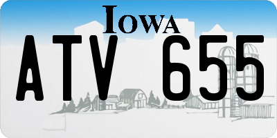 IA license plate ATV655