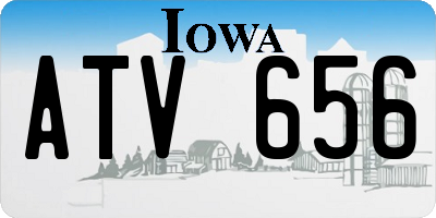 IA license plate ATV656