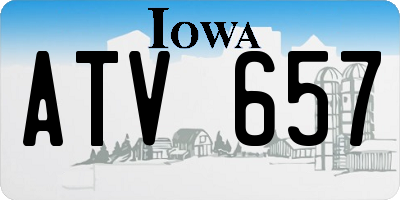 IA license plate ATV657