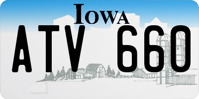 IA license plate ATV660