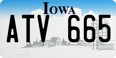 IA license plate ATV665