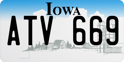 IA license plate ATV669