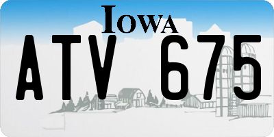 IA license plate ATV675