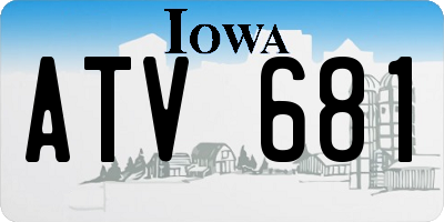 IA license plate ATV681