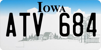 IA license plate ATV684