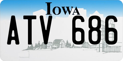 IA license plate ATV686