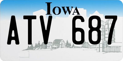 IA license plate ATV687