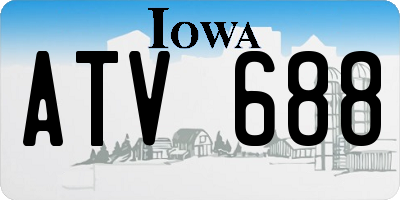 IA license plate ATV688