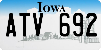 IA license plate ATV692